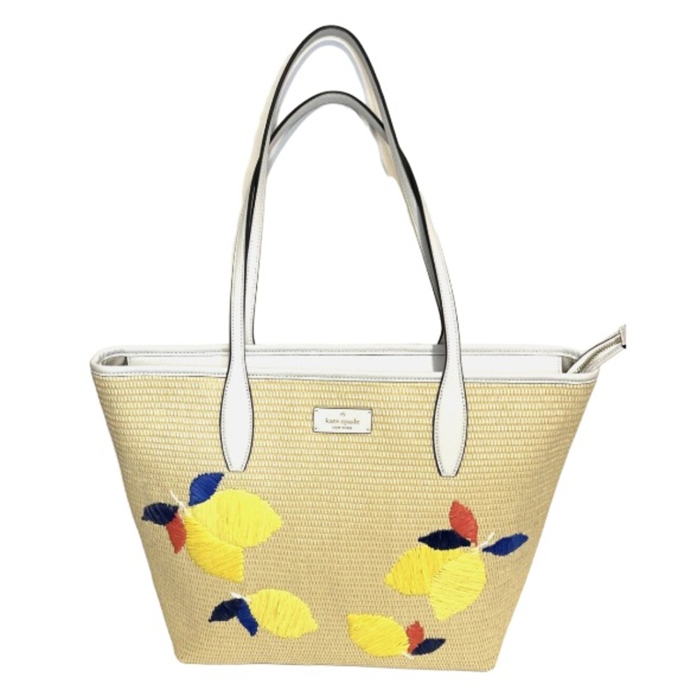 Kate Spade  New York LEMON Straw Tote